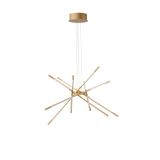 Triac Dimmable Brass Gold Metal & Acrylic  LED 68 Watt 230 Volt  5397Lm 3000K IP20   Included Remote Control  D: 85 H1: 31 H2: 120 cm Adjustable Height & Rotating