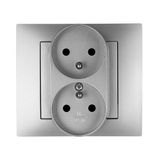 VESTRA 2X2P+Z FLUSH-MOUNTED MODULAR SOCKET n/f