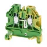 Ground DIN rail terminal block with screw connection for mounting on T