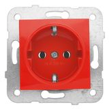 Socket outlet, red color, cage clamps