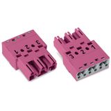 Plug 3-pole Cod. B pink