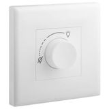 Eloe - 1 gang 600w incandes halogen cem rotary dimmer - White