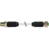 M12 male 0° / M12 female 0° A-cod. PUR 2x1.5 gy UL/CSA+drag ch. 0.5m