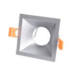 Living Recessed Light SQ Fixed Silver