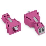 Snap-in plug 2-pole Cod. B pink