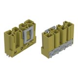 Plug for PCBs straight 4-pole light green