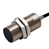 Proximity sensor, inductive, nickel-brass, long body, M30, shielded, 2