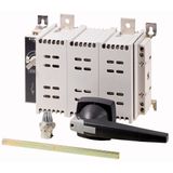 DC switch disconnector, 800 A, 2 pole, 1 N/O, 1 N/C, with grey knob, rear mounting