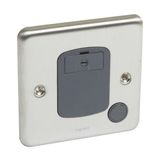 Synergy Authentic 13A Unswitched Fused Connection Unit with Cord Outlet Brushed Stainless Steel