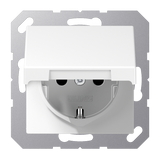 SCHUKO® socket with hinged lid A1521KLWW