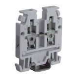 Screw terminal block 1.5mm2, 1-level, grey color, for TH15 rail