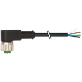 M12 female 90° A-cod. with cable PUR 5x0.34 bk UL/CSA 5m