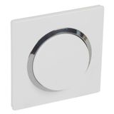 Dooxie 10AX switch or two-way switch complete with claws, white square plate with chrome ring