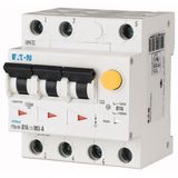 RCD/MCB combination, 16 A, 30 mA, MCB trip characteristic: B, 3p, RCD trip characteristic: A