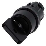 3SU1000-4HF21-0AA0-Z Y11 Key-operated switch O.M.R, 22 mm, round, plastic, lock number 73034, black, with 2 keys, 2 switch positions O-I, latching, actuating angle 90°, 10:30h/13:30h,