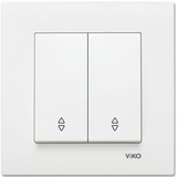 Karre White Two Gang Switch-Two Way Switch