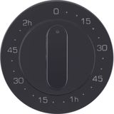 Centre plate for mechanical timer, R.1/R.3, black glossy