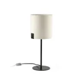 NILA TABLE LAMP BLACK W/ WHITE SHADE 1xE27