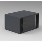 Wall mounting enclosure 9U 600 x 625 x 476mm with glass door LCS3