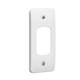 Synergy Grid 1 Gang 1 Module Architrave Front Plate White