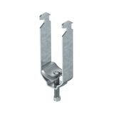 2056 M2 28 FT  Stirrup clip, with metal. pr. op., 2-set, 22-28mm, Steel, St, hot-dip galvanized, DIN EN ISO 1461