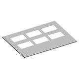 RD16F2 Top plate, Field width: 1, 12 mm x 360 mm x 625 mm