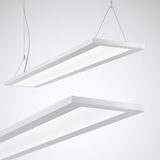 Suspended luminaires Luceos H HCL D/H Prisms White ETDD 88W Wide reduced glare UGR19 (W19) IK03 3 SDCM