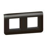 Mosaic plate with support for 2 x 2 modules horizontal mounting - matt black