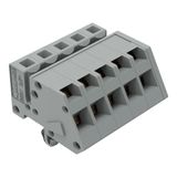 1-conductor female connector, angled CAGE CLAMP® 2.5 mm² gray