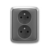 5512A-2349 S2 Socket outlet double, earthing pin