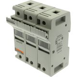 Fuse-holder, low voltage, 30 A, AC 600 V, DC 600 V, UL Class J, 98 x 72 x 117 mm, 3P, UL, CSA