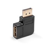 DisplayPort 1.4 Left Angled Adapter 90° adapter with Male to Female connections