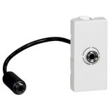 3.5mm Jack socket Arteor - preterminated - 1 module - white