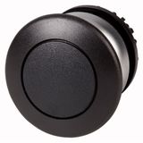 Mushroom actuator, RMQ-Titan, Mushroom, maintained, Mushroom black, black, Blank, Bezel: titanium