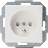 Earthed socket outlet with central earth