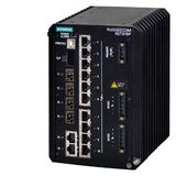 RUGGEDCOM RST916P is a 16 port industrially hardened, fully managed 10G Ethernet switch featuring integrated 60W PoE++ ports and a power budget of 420W for use in harsh industrial environments.  6GK6491-6PD00-3PN0