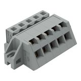 1-conductor female connector, angled CAGE CLAMP® 2.5 mm² gray