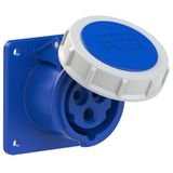 CEE-flanged socket straight 16A 3p 6h IP67 TWIST