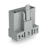 Plug for PCBs straight 5-pole gray