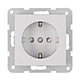 Socket outlet with safety shutter, cage clamps, silver