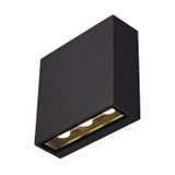 BIG QUAD wall lamp, 6x1W, 3000K, IP54, square, anthracite