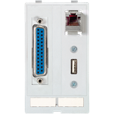 MODLINK  DATA  INSERT 1×SUB-D25 fem./sold. + 1×RJ45 + 1xUSB fem./fem.