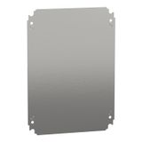 Plain mounting plate H400xW300mm made of galvanised sheet steel