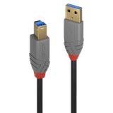 5m USB 3.2 Typ A to B Cable, 5Gbps, Anthra Line USB Type A Male to B Male