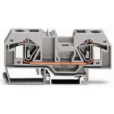 2-conductor through terminal block 16 mm² center marking gray