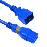 Set of 10 power cords C20-C19 1.5m blue serverside locking