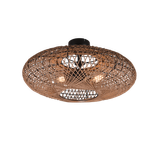 Hedda ceiling lamp 2xE27 matt black/sisal