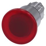 Illuminated mushroom pushbutton, 22 mm, round, metal, shiny, red, 40 mm, 3 switch positions, latches after pushing in, unlatches by pull-to-unlatch mechanism  3SU1051-1EA20-0AA0-Z Y13