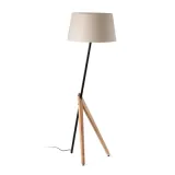 TREEWOOD ASH FLOOR LAMP BEIGE SHADE 1xE27