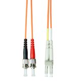 FO Patchcord Duplex LC / ST,50/125æm OM2, LS0H-3, orange, 2m